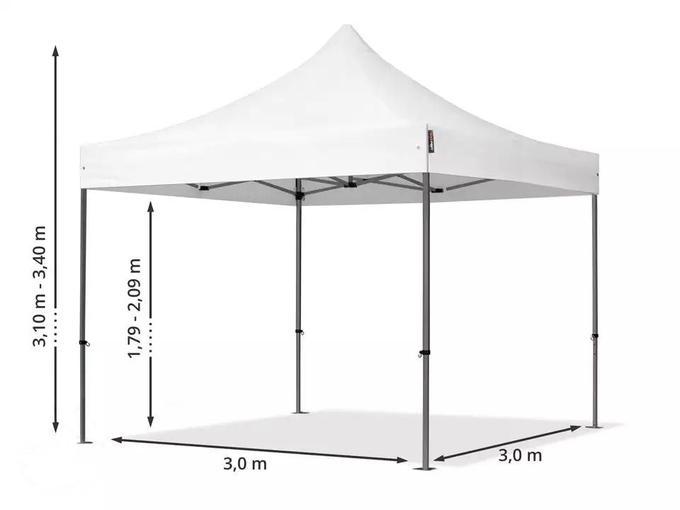 Pavillon Business 3x3m mit 2 Seitenwänden