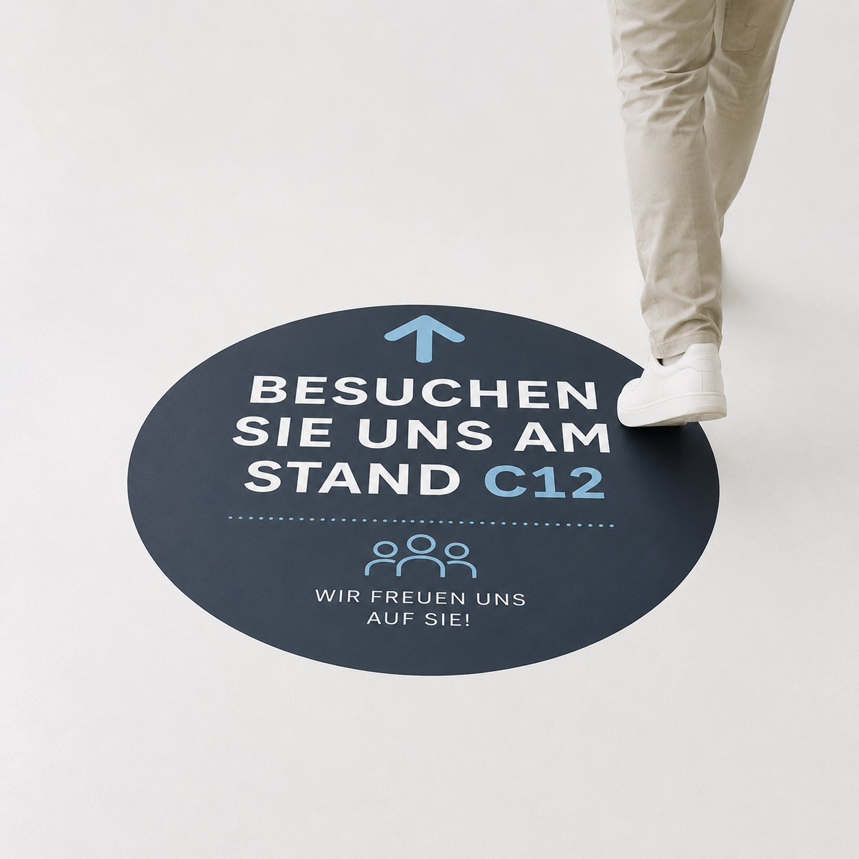 Fußbodenaufkleber