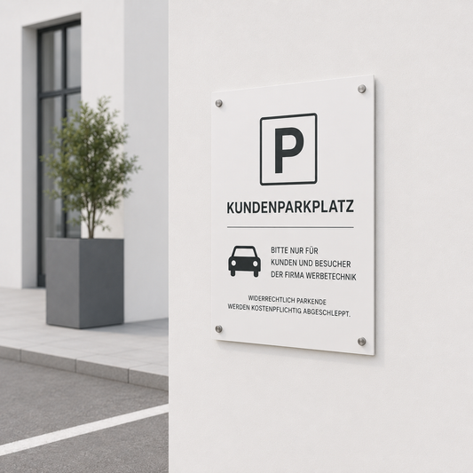 Parkplatzschilder frei gestalten