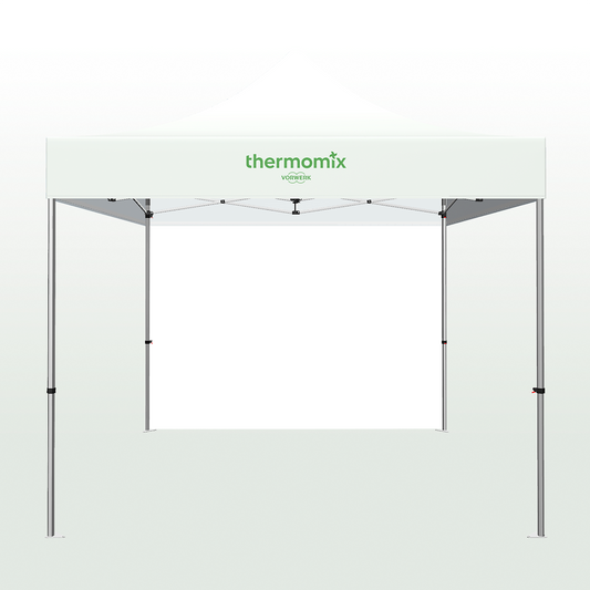 Seitenwand für Pavillon mit Branding