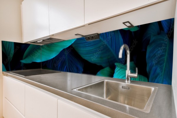 Küchenrückwand blau-grün 2 Motiv 0346